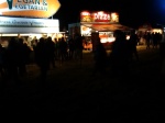 kiosks at night
